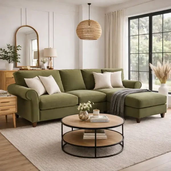 BL-69 Modern L-Shape Corner Sofa – Elegant Custom Design